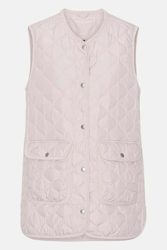 Women Ilse Jacobsen Jackets And Coats Quilt Long Vest 8211 Concrete