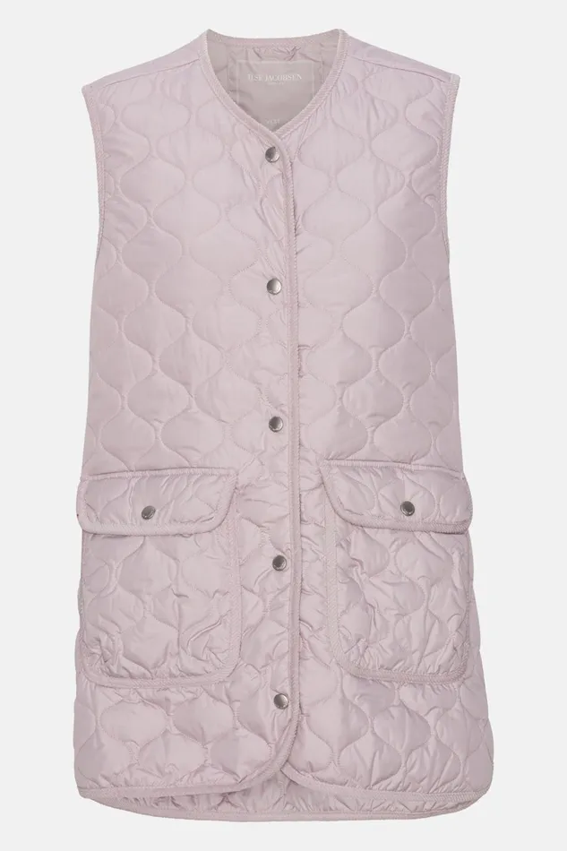 Women Ilse Jacobsen Jackets And Coats Quilt Long Vest 8211 Concrete