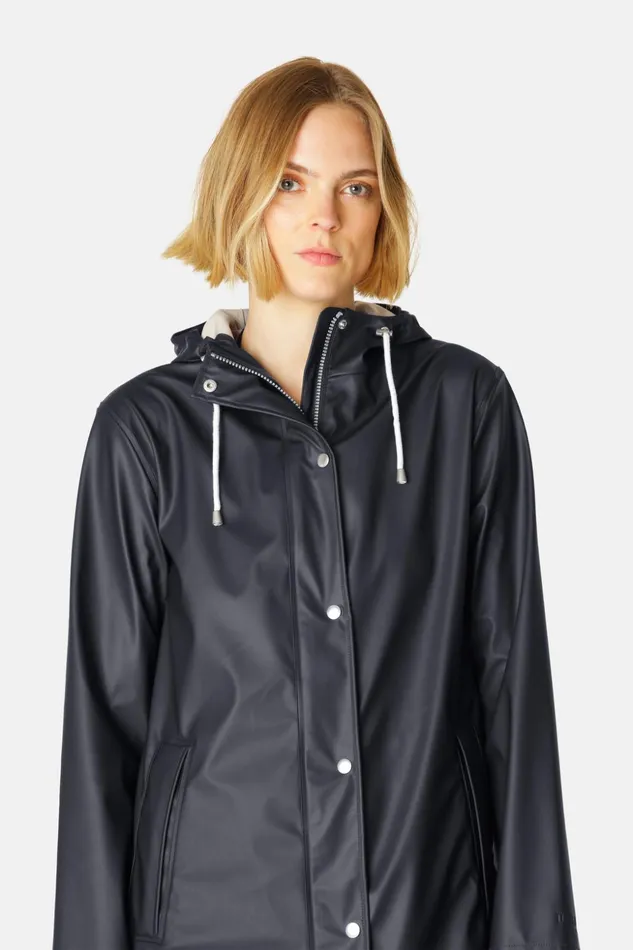 Women Ilse Jacobsen Raincoats Rain Jacket 8211 Dark Indigo Women Ilse Jacobsen Raincoats Rain Jacket 8211 Dark Indigo
