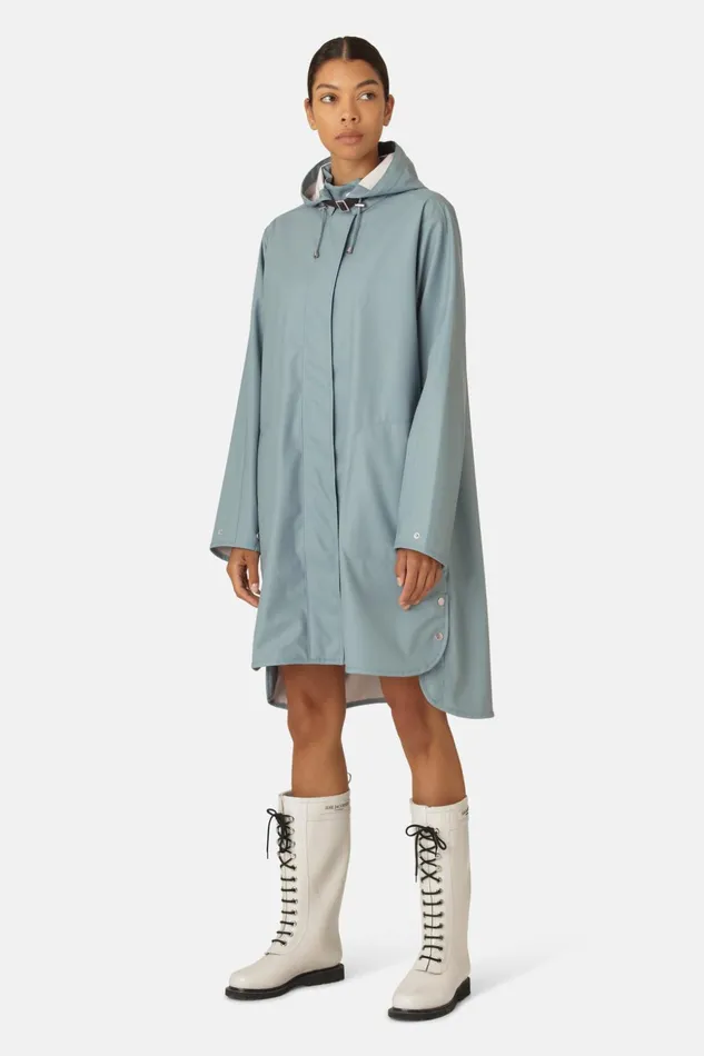 Women Ilse Jacobsen Raincoats Raincoat 8211 Blue Cloud