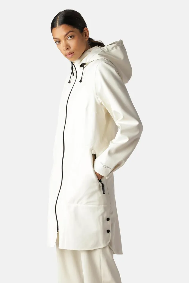 Women Ilse Jacobsen Raincoats Raincoat 8211 White Sugar