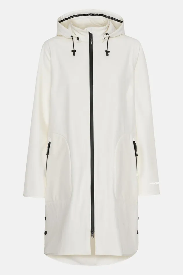 Women Ilse Jacobsen Raincoats Raincoat 8211 White Sugar