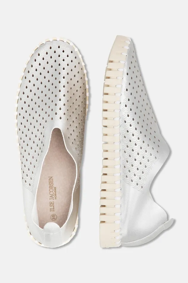Women Ilse Jacobsen Tulip Flats Flats 8211 Silver Women Ilse Jacobsen Tulip Flats Flats 8211 Silver