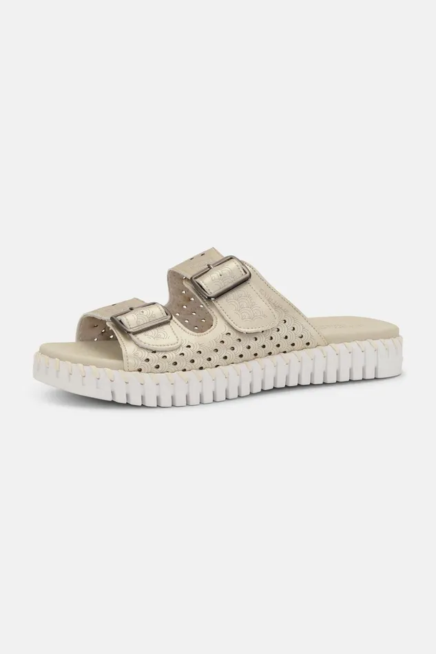 Women Ilse Jacobsen Tulip Flats Sandals 8211 Platin Women Ilse Jacobsen Tulip Flats Sandals 8211 Platin