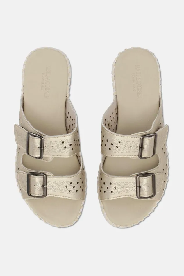 Women Ilse Jacobsen Tulip Flats Sandals 8211 Platin Women Ilse Jacobsen Tulip Flats Sandals 8211 Platin
