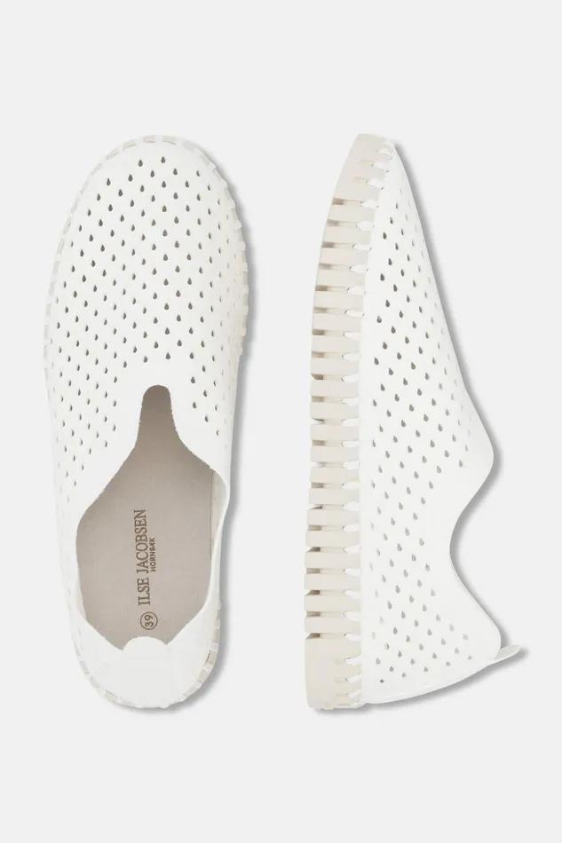 Women Ilse Jacobsen Tulip Flats Tulip SlipIn 8211 White Women Ilse Jacobsen Tulip Flats Tulip SlipIn 8211 White