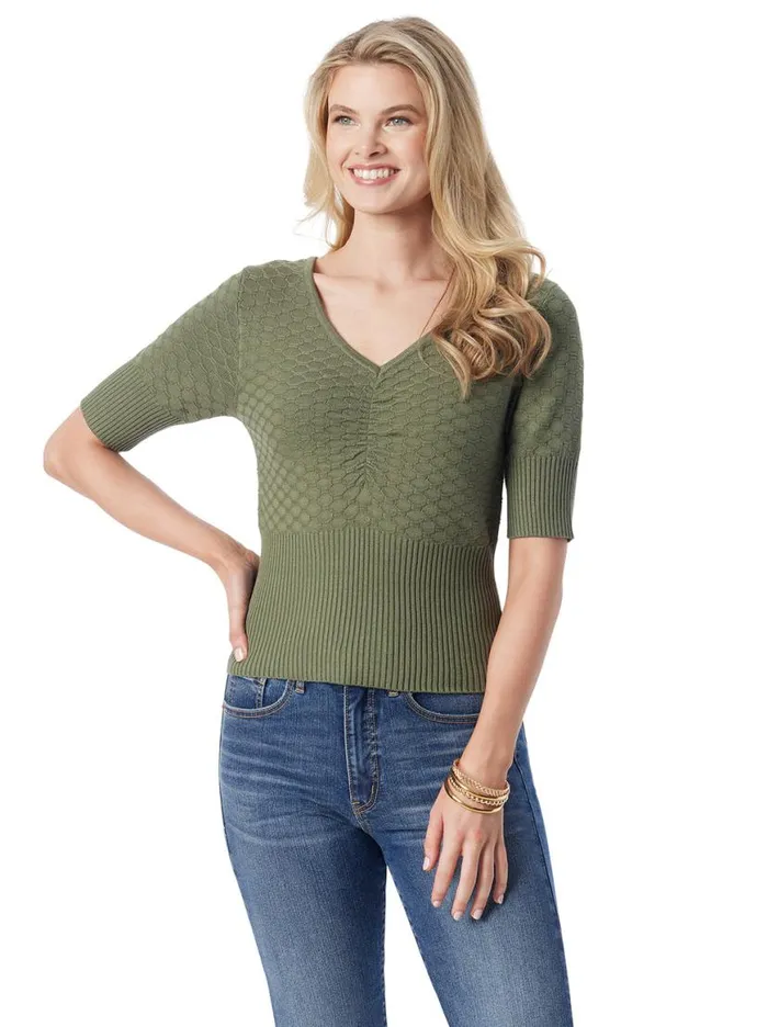 Women Imani Top In Bronze Green Jessica Simpson Tops and Tees