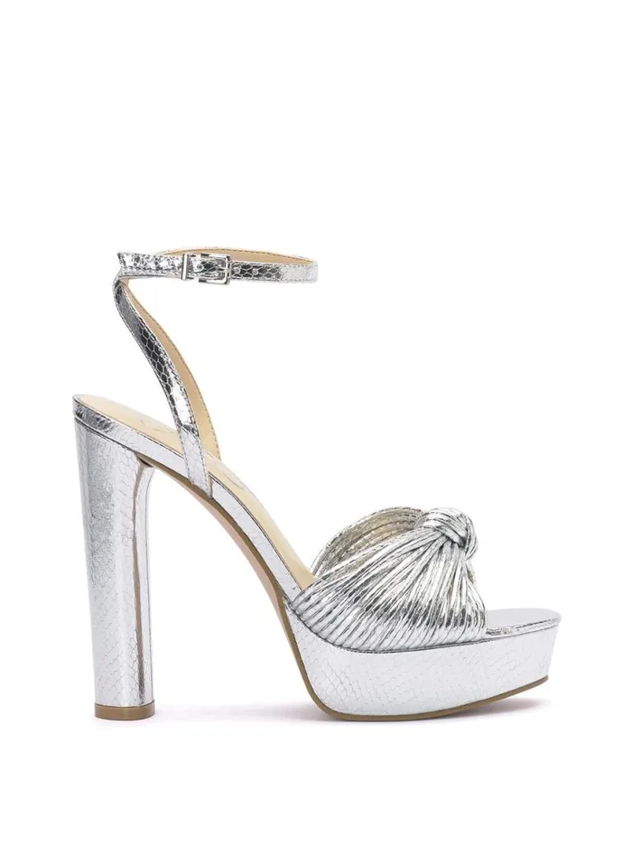 Women Immie Platform Sandal In Silver Snake Jessica Simpson Platforms