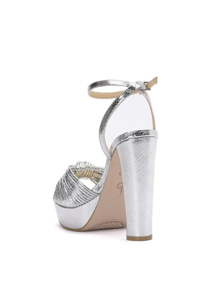 Women Immie Platform Sandal In Silver Snake Jessica Simpson Platforms