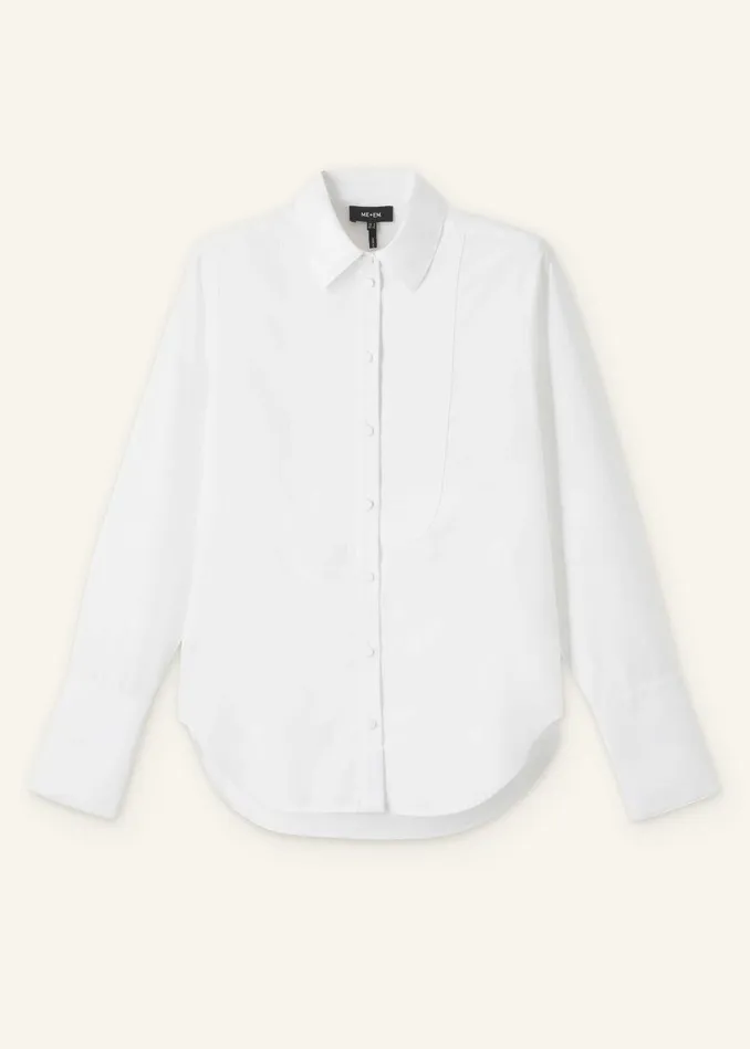 Women Impossibly Soft Forever Tux Shirt White MEEM