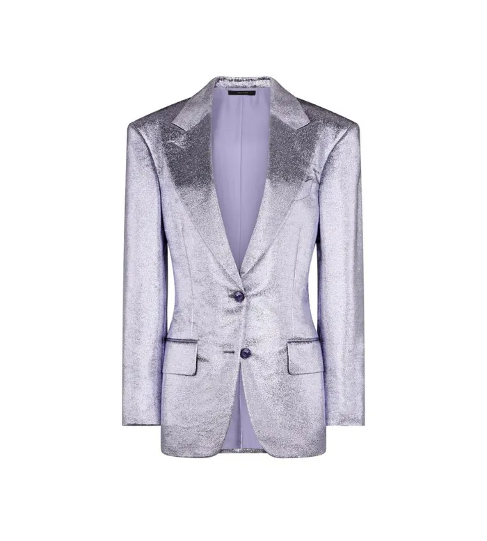 Women Jackets Tom Ford Iridescent Sable039 Tailored Jacket Light Violet