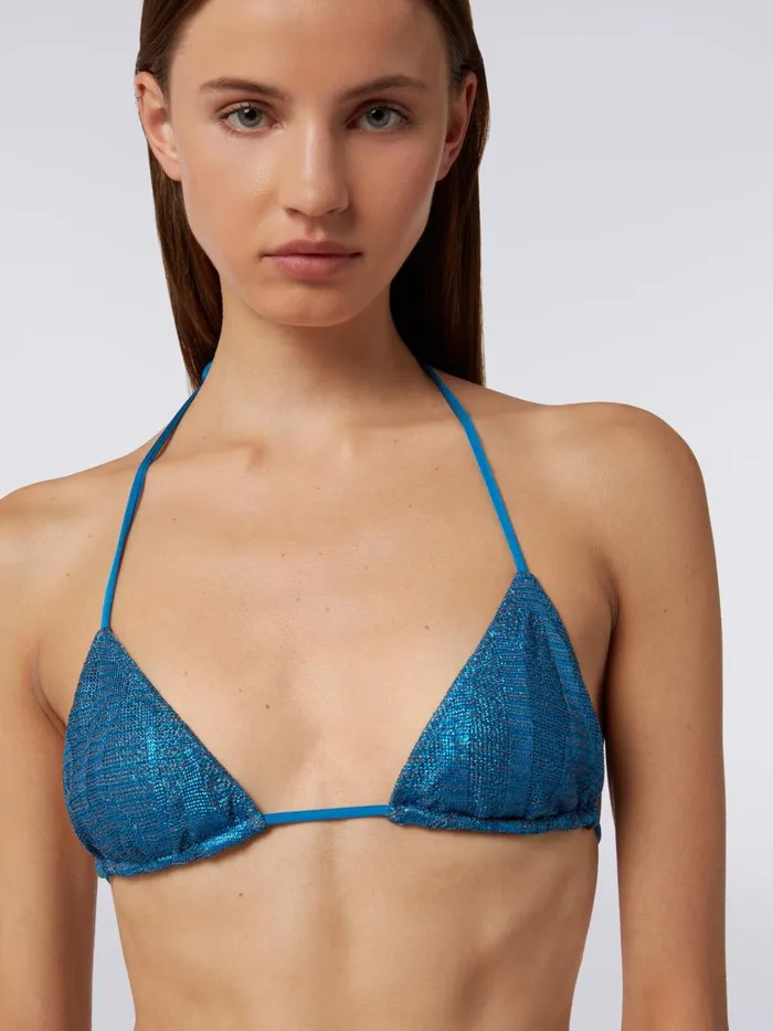 Women Jacquard Viscose Knit Bikini Blue Missoni Swimsuits Women Jacquard Viscose Knit Bikini Blue Missoni Swimsuits