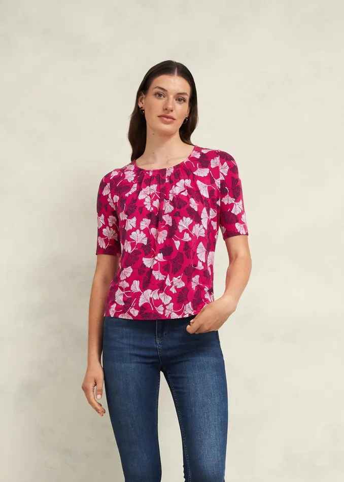 Women Jacqueline Printed Top Pink Multi Hobbs Tops