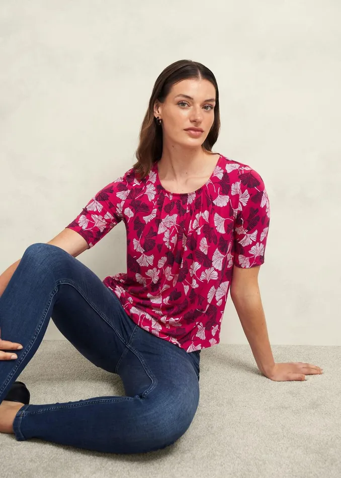 Women Jacqueline Printed Top Pink Multi Hobbs Tops