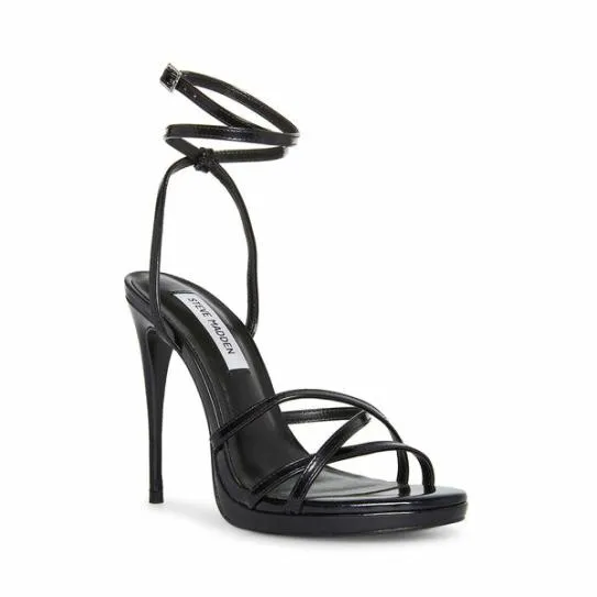 Women JAYLA BLACK LEATHER Black Leather Steve Madden Heels Women JAYLA BLACK LEATHER Black Leather Steve Madden Heels