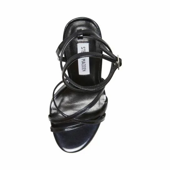 Women JAYLA BLACK LEATHER Black Leather Steve Madden Heels Women JAYLA BLACK LEATHER Black Leather Steve Madden Heels
