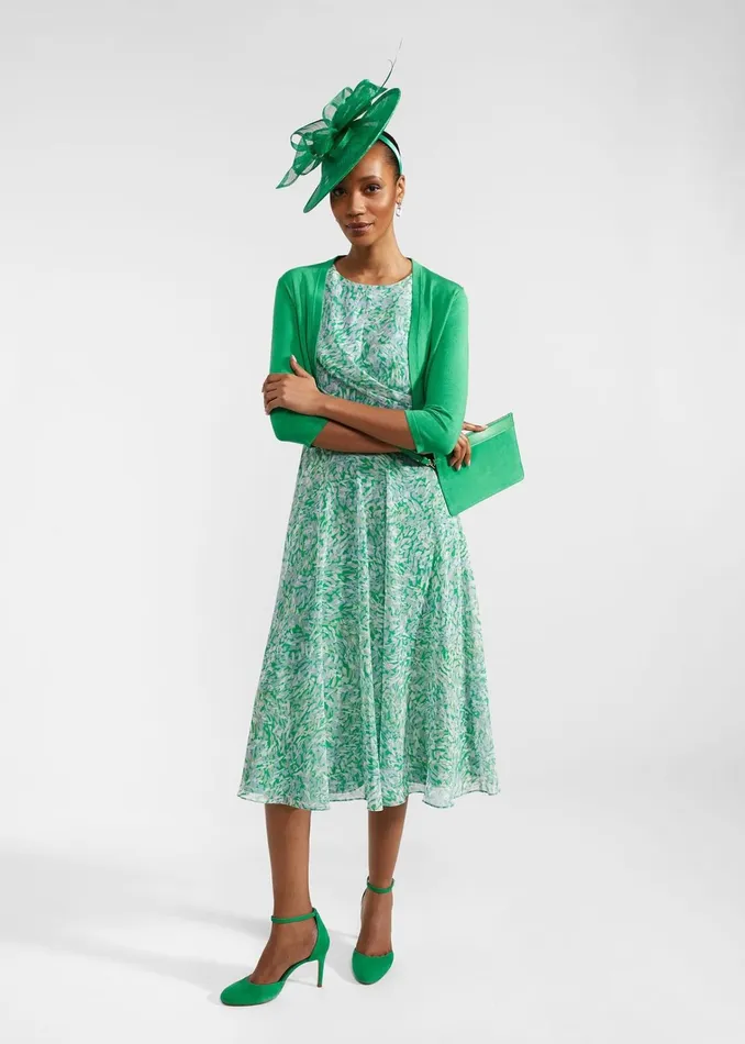 Women Jess Fit And Flare Dress Green Multi Hobbs Dresses and Jumpsuits