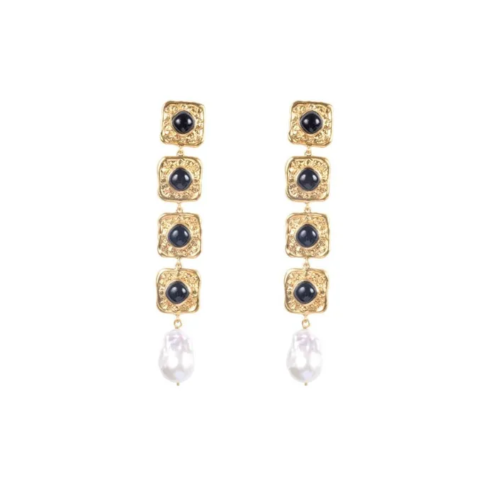 Women Jewellery Camilla Valere Black Onyx Earth Earrings Multi