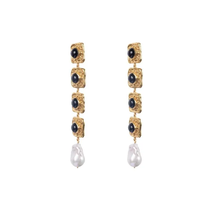 Women Jewellery Camilla Valere Black Onyx Earth Earrings Multi