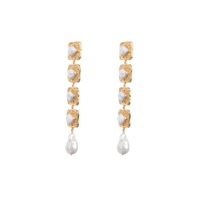 Women Jewellery Camilla Valere Howlite Earth Earrings Multi