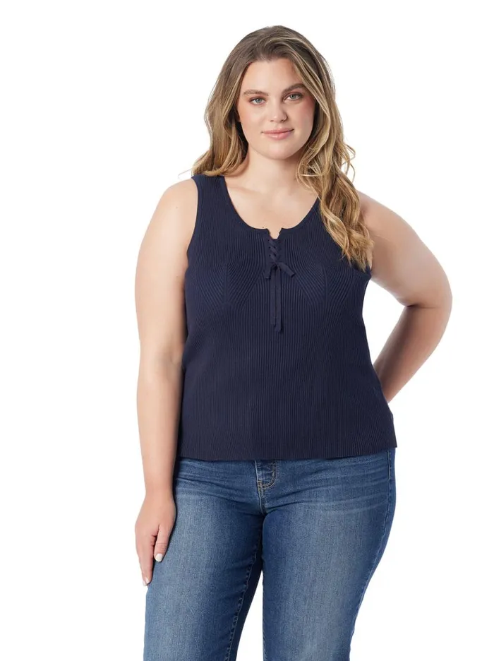 Women Johanna Lace Up Tank In After Midnight Jessica Simpson Tops and Tees