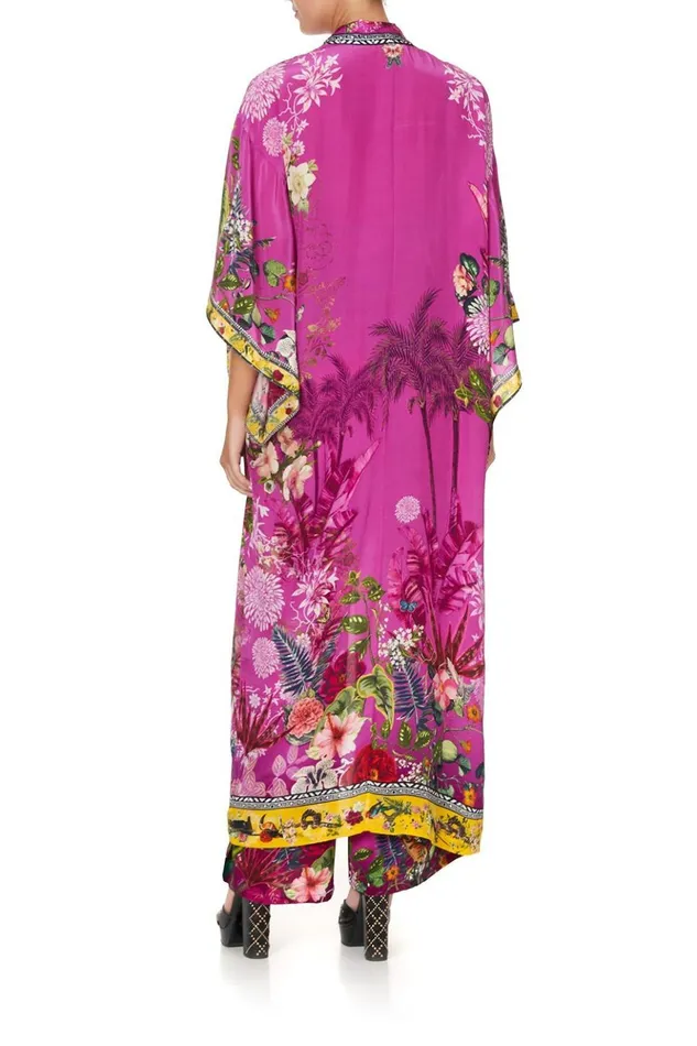 Women Kaftans and Coverups Camilla Kimono Coat Jungle Language