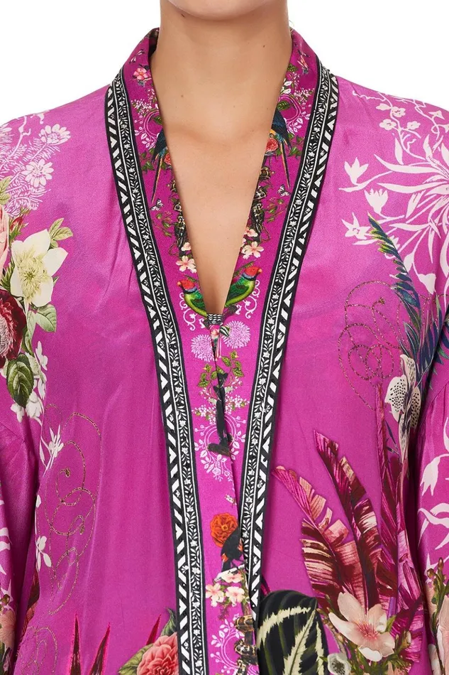 Women Kaftans and Coverups Camilla Kimono Coat Jungle Language