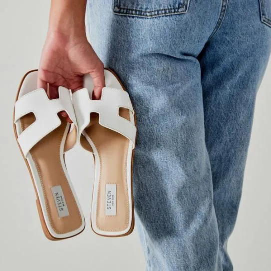 WomenKids039 HADYN WHITE LEATHER White Leather Steve Madden Sandals WomenKids039 HADYN WHITE LEATHER White Leather Steve Madden Sandals
