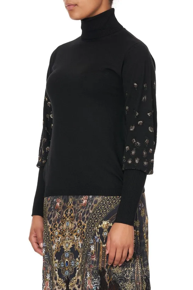 Women Knitwear Camilla Gathered Cuff Fitted Knit Abingdon Palace