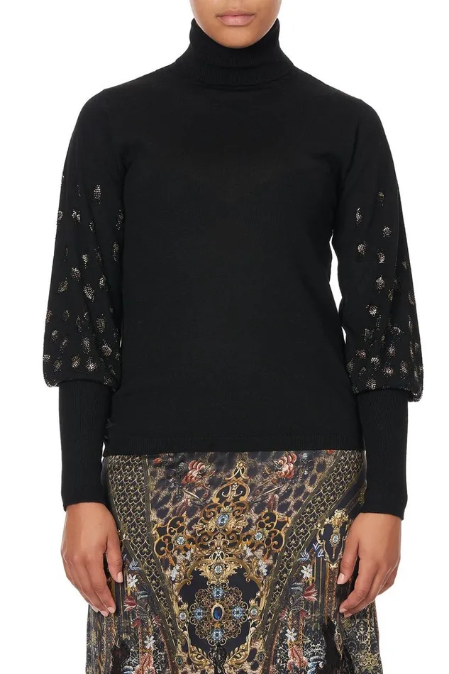 Women Knitwear Camilla Gathered Cuff Fitted Knit Abingdon Palace