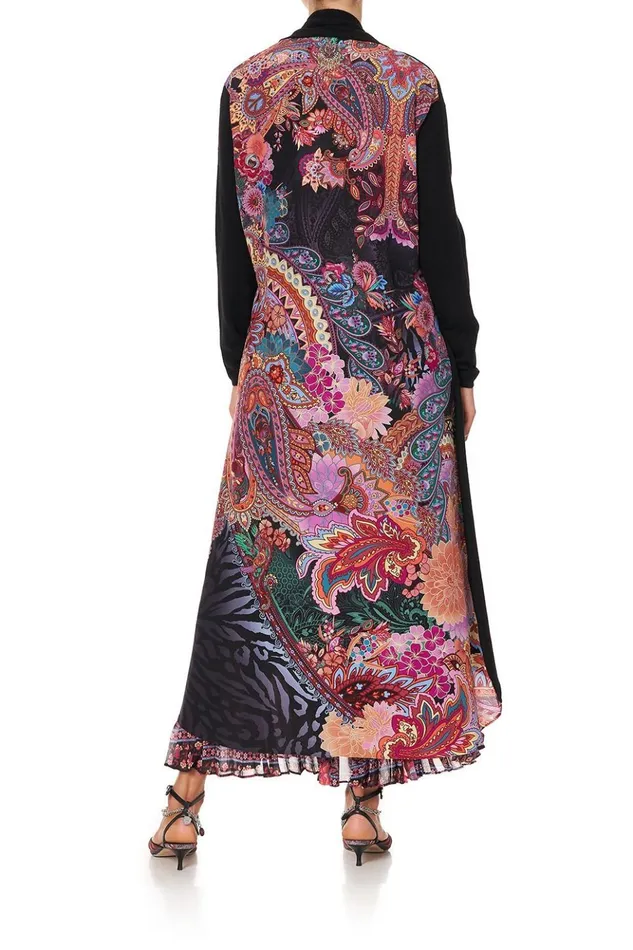 Women Knitwear Camilla Knitted Casual Jacket With Silk Back Swinging Sixties