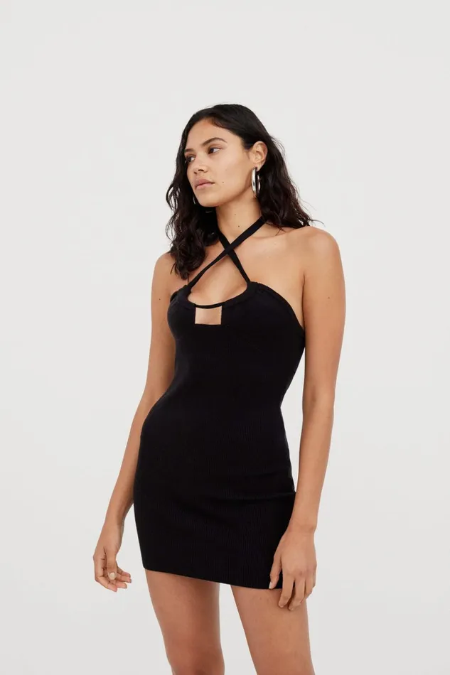 Women Knitwear For Love and Lemons Mona Mini Dress Black Women Knitwear For Love and Lemons Mona Mini Dress Black