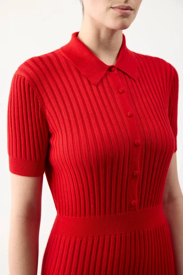 Women Knitwear Gabriela Hearst Amor Knit Dress In Red Topaz Cashmere Silk