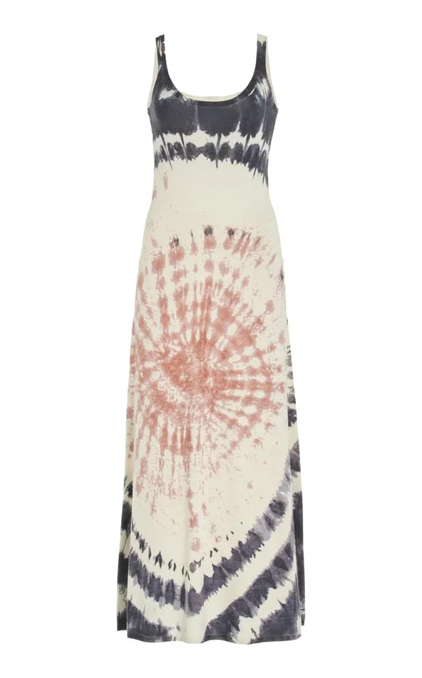 Women Knitwear Gabriela Hearst Beca Knit Dress In Deep Bordeaux Multi Tie Dye Cashmere