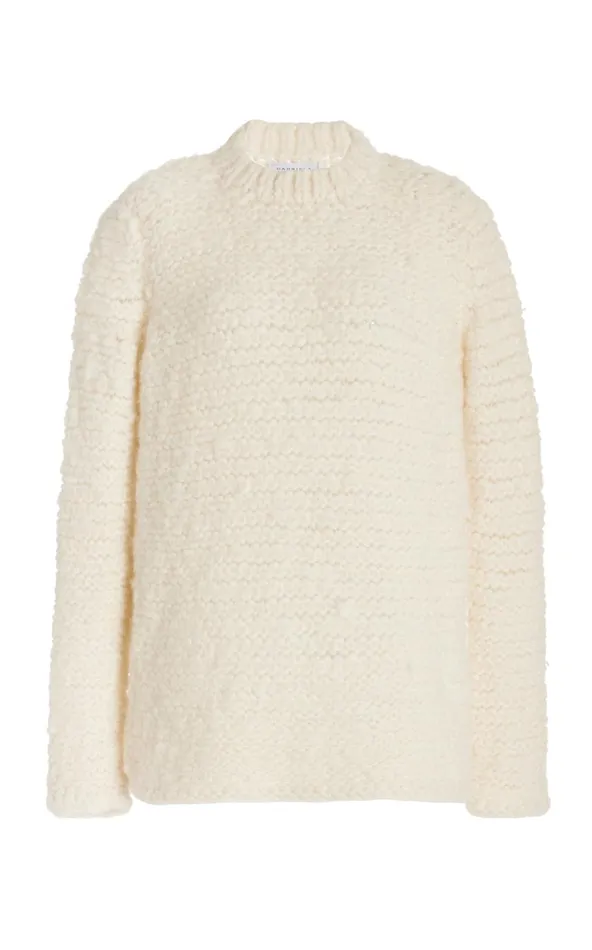 Women Knitwear Gabriela Hearst Larenzo Knit Sweater In Ivory Welfat Cashmere