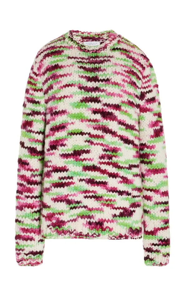 Women Knitwear Gabriela Hearst Lawrence Knit Sweater In Space Dye Jewel Multi Welfat Cashmere Women Knitwear Gabriela Hearst Lawrence Knit Sweater In Space Dye Jewel Multi Welfat Cashmere