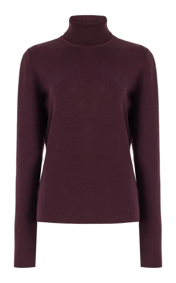 Women Knitwear Gabriela Hearst May Knit Turtleneck In Deep Bordeaux Merino Wool Cashmere Women Knitwear Gabriela Hearst May Knit Turtleneck In Deep Bordeaux Merino Wool Cashmere