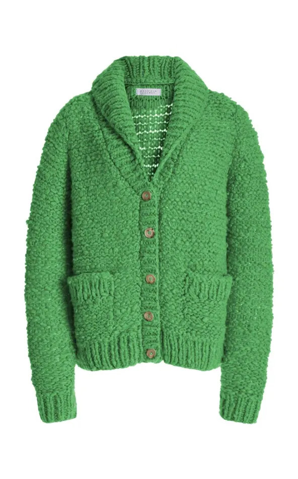 Women Knitwear Gabriela Hearst Moses Knit Cardigan In Peridot Green Welfat Cashmere