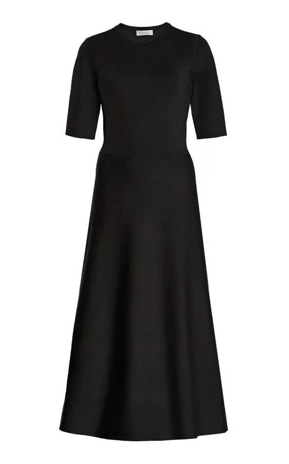 Women Knitwear Gabriela Hearst Seymore Knit Dress In Black Merino Wool Cashmere