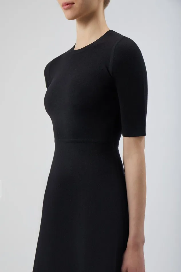 Women Knitwear Gabriela Hearst Seymore Knit Dress In Black Merino Wool Cashmere