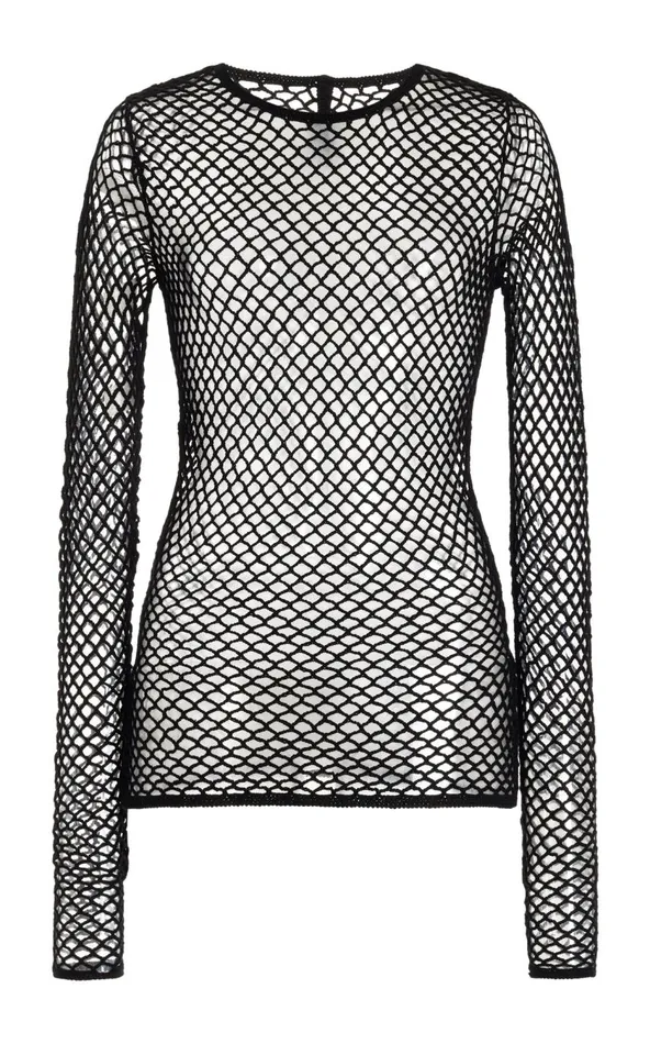 Women Knitwear Gabriela Hearst Troth Knit Top In Black Merino Wool