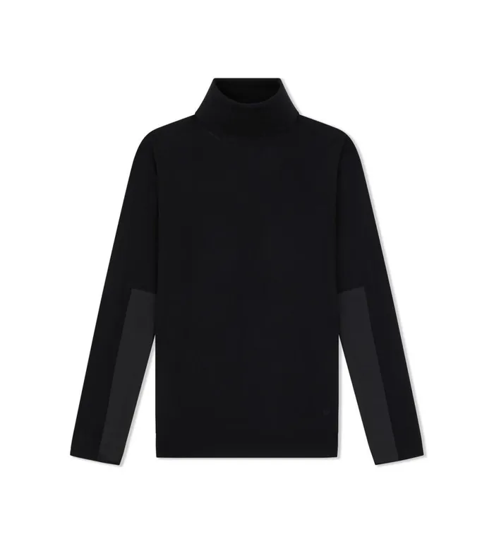 Women Knitwear Tom Ford Fine Cashmere Silk and Silk Turtleneck Knit Black