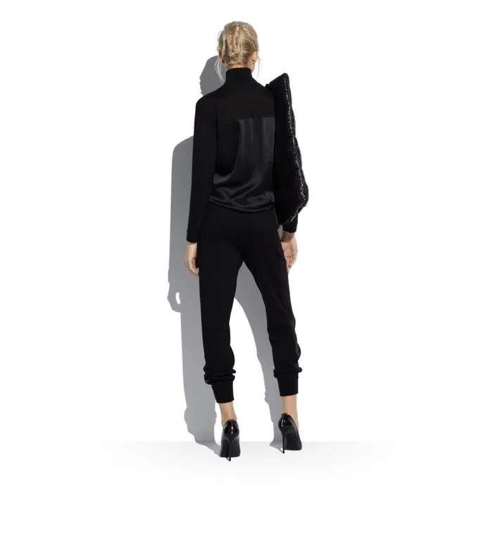 Women Knitwear Tom Ford Fine Cashmere Silk and Silk Turtleneck Knit Black Women Knitwear Tom Ford Fine Cashmere Silk and Silk Turtleneck Knit Black