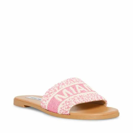Women KNOX PINK BEADS Pink Multi Steve Madden Sandals