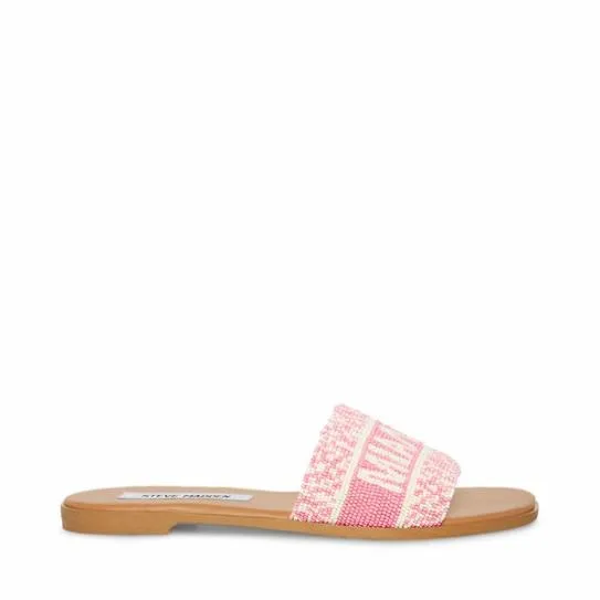 Women KNOX PINK BEADS Pink Multi Steve Madden Sandals Women KNOX PINK BEADS Pink Multi Steve Madden Sandals