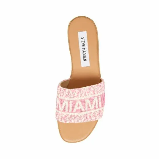 Women KNOX PINK BEADS Pink Multi Steve Madden Sandals Women KNOX PINK BEADS Pink Multi Steve Madden Sandals