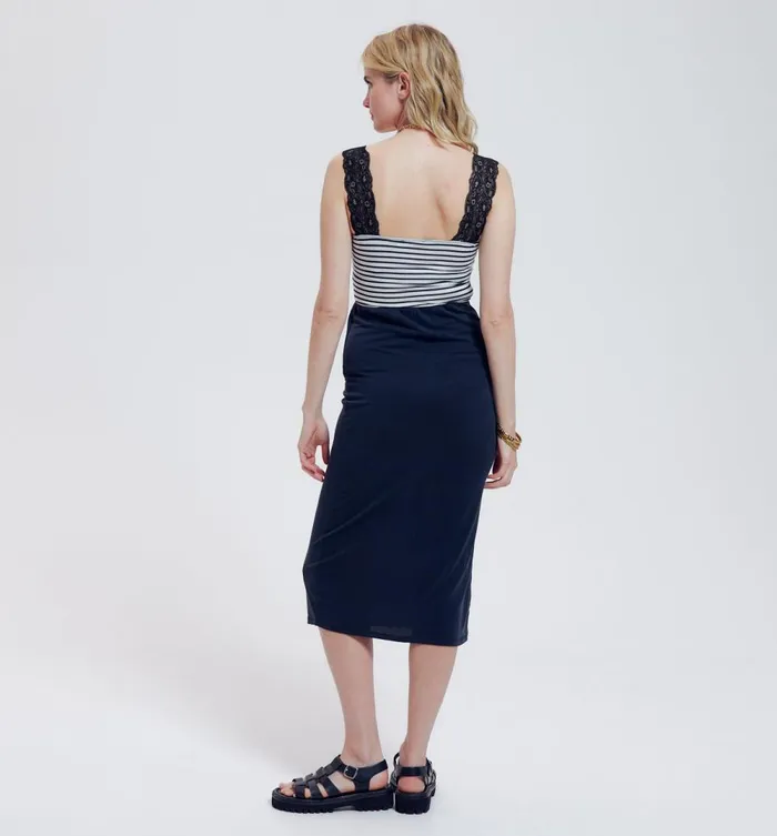 Women Lace Strap Top 8211 Black Stripes Promod Tops Women Lace Strap Top 8211 Black Stripes Promod Tops