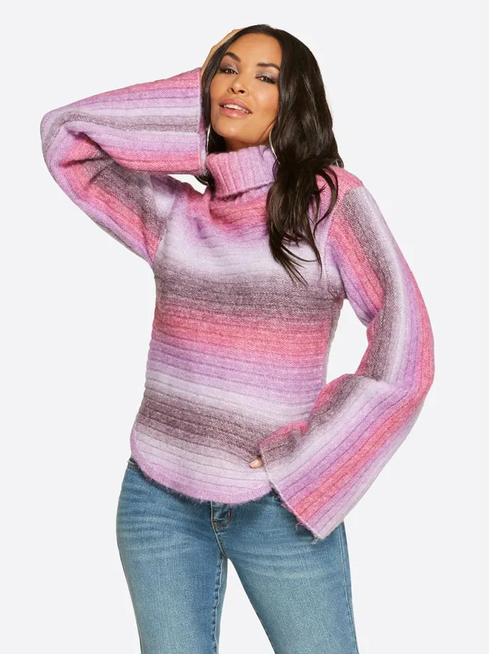 Women Lana Bell Sleeve Sweater In Striking Purple Jessica Simpson Tops and Tees
