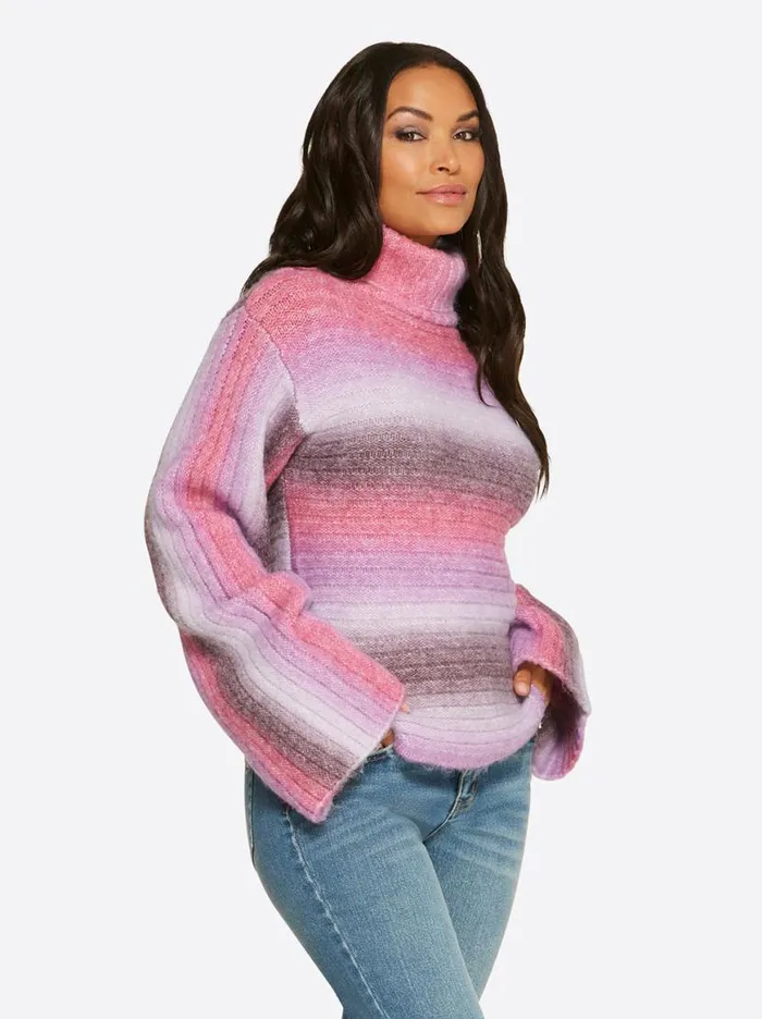 Women Lana Bell Sleeve Sweater In Striking Purple Jessica Simpson Tops and Tees