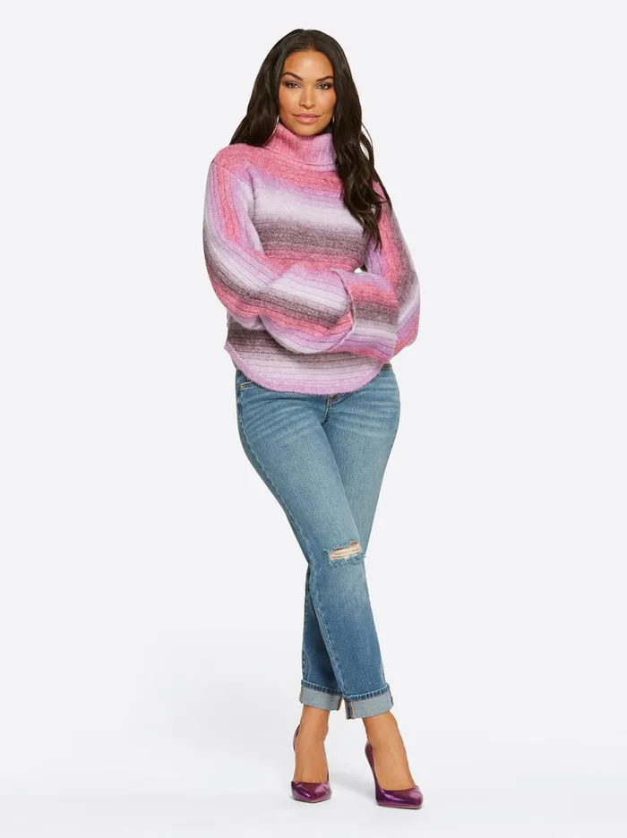 Women Lana Bell Sleeve Sweater In Striking Purple Jessica Simpson Tops and Tees